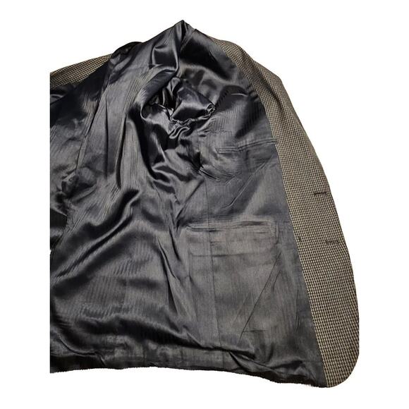 Haggar Clothing Blazer Jacket Mens Sz 44 Houndstooth Pattern Academia Career - Picture 9 of 10